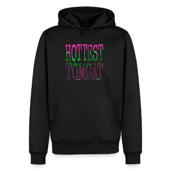 persan chat persan heureux dictons drôles - Sweat à capuche Premium bio Homme - noir - Devant - Nico (187cm)