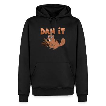 Dam It Rodent Beaver Animal - Männer Premium Bio Hoodie - Schwarz - Vorne - Nico (187cm)