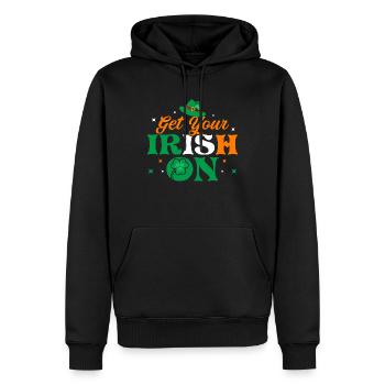 Mettez votre irlandais sur - Sweat à capuche Premium bio Homme - noir - Devant - Nico (187cm)