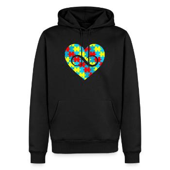 Autisme Infini Amour Pour Enfant Autiste Mignon Autisme - Sweat à capuche Premium bio Homme - noir - Devant - Nico (187cm)