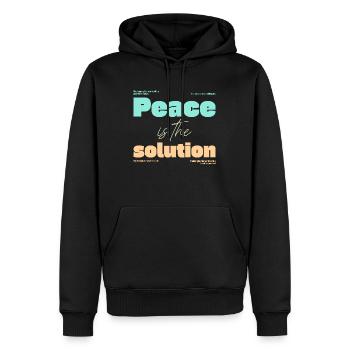 Santé mentale - Sweat à capuche Premium bio Homme - noir - Devant - Nico (187cm)