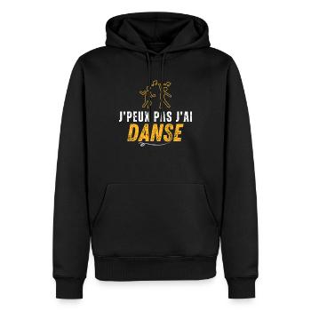 J'peux pas j'ai danse - Sweat à capuche Premium bio Homme - noir - Devant - Nico (187cm)