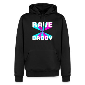 Rave Daddy EDM Techno Musik Raver Party Festival - Männer Premium Bio Hoodie - Schwarz - Vorne - Nico (187cm)