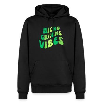 MICROGREENS VIBES | Urban Farmer Micro Gardening - Men’s Premium Organic Hoodie - black - Front - Nico (187cm)