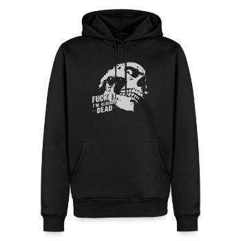 Déjà mort - Sweat à capuche Premium bio Homme - noir - Devant - Nico (187cm)