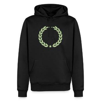 Couronne de laurier - Sweat à capuche Premium bio Homme - noir - Devant - Nico (187cm)