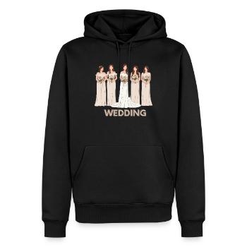 Wedding / Hochzeit - Männer Premium Bio Hoodie - Schwarz - Vorne - Nico (187cm)