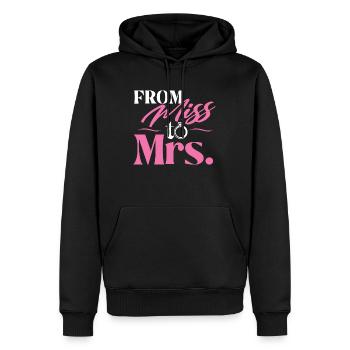 De Miss à Mrs - Bride Bachelorette Fun - Sweat à capuche Premium bio Homme - noir - Devant - Nico (187cm)