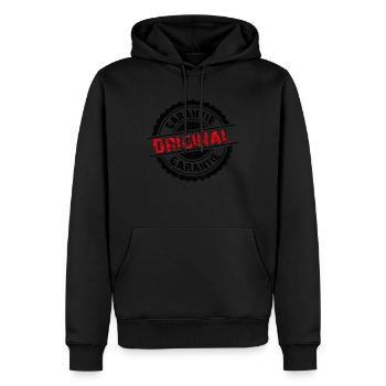original - Sweat à capuche Premium bio Homme - noir - Devant - Nico (187cm)