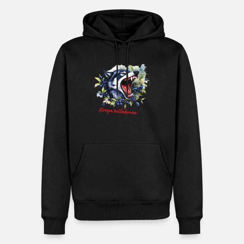 Wolfsbeere – Atropa belladonna - Männer Premium Bio Hoodie - Schwarz