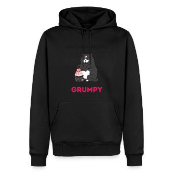 Le gluten me rend grincheux (sans gluten, coeliaque) - Sweat à capuche Premium bio Homme - noir - Devant - Nico (187cm)