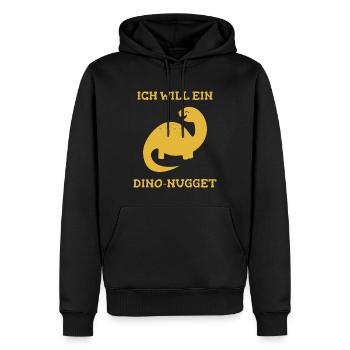 Dino Nugget Nuggets Dinosaurier Geschenk - Männer Premium Bio Hoodie - Schwarz - Vorne - Nico (187cm)