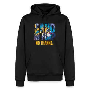 Design coloré de chat Splash Art - Sweat à capuche Premium bio Homme - noir - Devant - Nico (187cm)