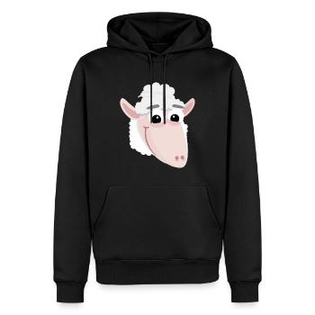 Lustiges Schaf - Männer Premium Bio Hoodie - Schwarz - Vorne - Nico (187cm)