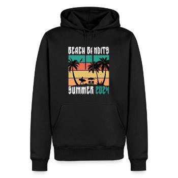 Beach Bandits Summer 2024 Beach Party - Men’s Premium Organic Hoodie - black - Front - Nico (187cm)