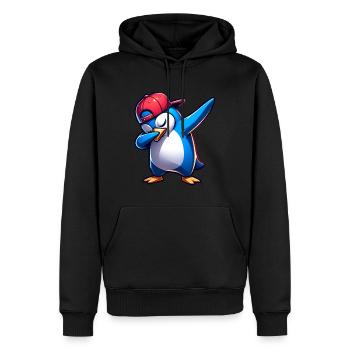 dabbing Pinguin dabbendes Tier Dab Geschenkidee - Männer Premium Bio Hoodie - Schwarz - Vorne - Nico (187cm)