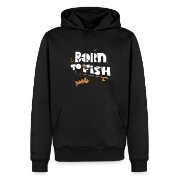 Angeln Lustiger Spruch Angler Fische Geschenk - Männer Premium Bio Hoodie - Schwarz - Vorne - Nico (187cm)