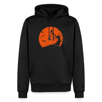 halloween - Sweat à capuche Premium bio Homme - noir - Devant - Nico (187cm)