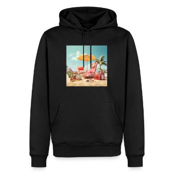 Chemise tendance Holiday Joy - Sweat à capuche Premium bio Homme - noir - Devant - Nico (187cm)