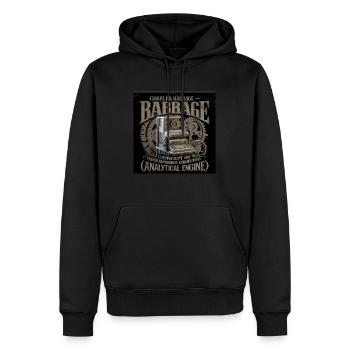 Erbe der Menschheit - Charles Babbage - Männer Premium Bio Hoodie - Schwarz - Vorne - Nico (187cm)