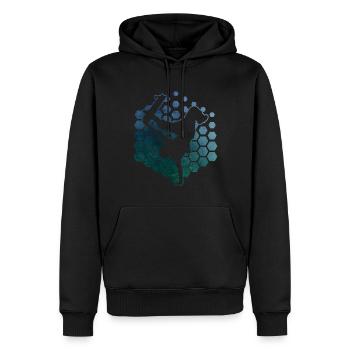 Patinage féminin Skateboarding Skateboarder Skater - Sweat à capuche Premium bio Homme - noir - Devant - Nico (187cm)