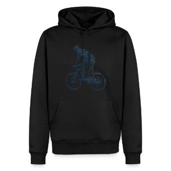 Mountainbiker Radfahren Radfahrer Radsport - Männer Premium Bio Hoodie - Schwarz - Vorne - Nico (187cm)