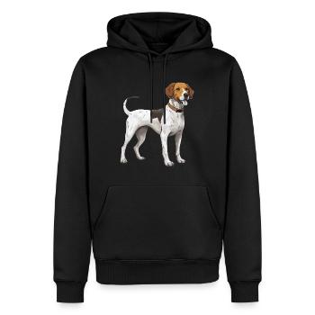 Beagle Hund - Männer Premium Bio Hoodie - Schwarz - Vorne - Nico (187cm)