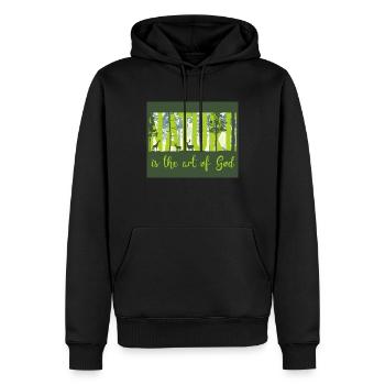 Natur - nature - Männer Premium Bio Hoodie - Schwarz - Vorne - Nico (187cm)