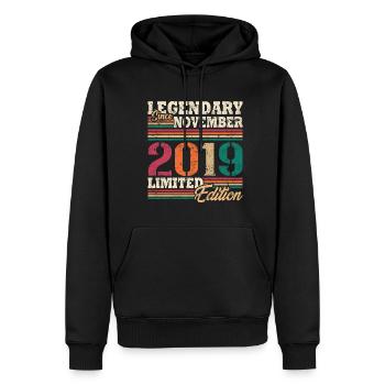 Légendaire novembre 2019 édition limitée - Sweat à capuche Premium bio Homme - noir - Devant - Nico (187cm)