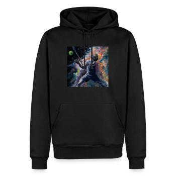 Tennis - Männer Premium Bio Hoodie - Schwarz - Vorne - Nico (187cm)