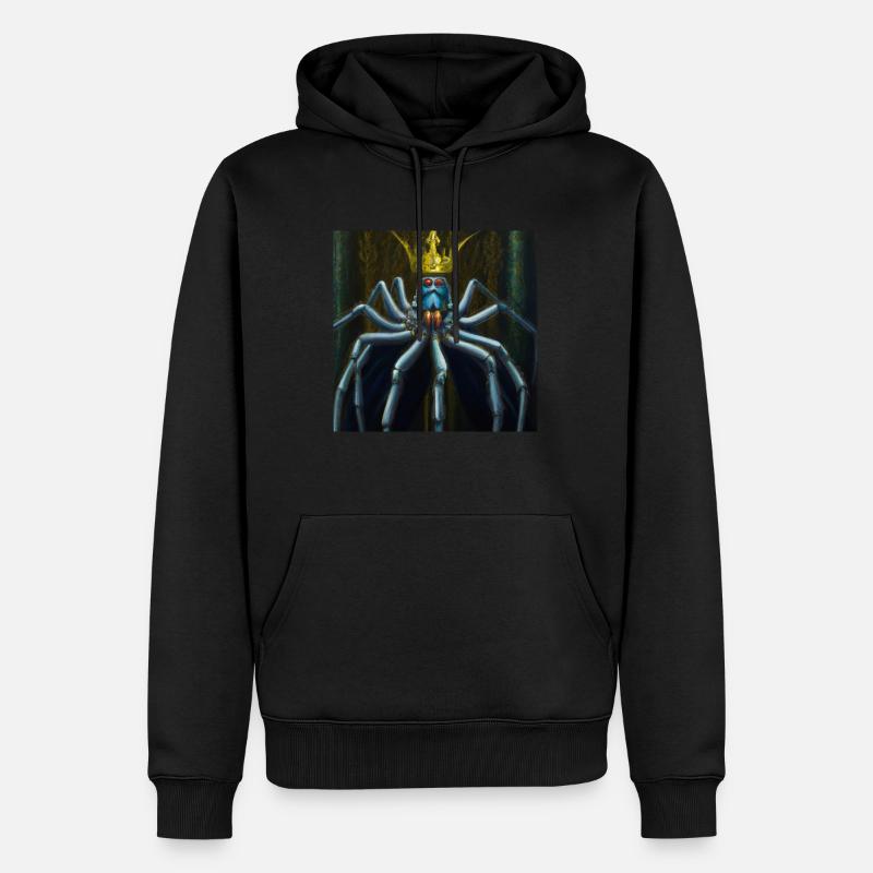 König der Spinnen - Männer Premium Bio Hoodie - Schwarz