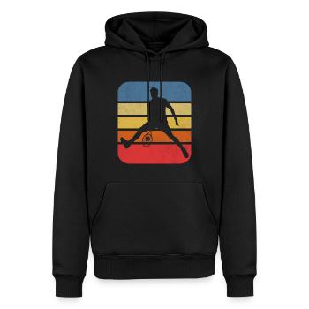 Tennisspieler Tennisschläger Tennisplatz Geschenk - Männer Premium Bio Hoodie - Schwarz - Vorne - Nico (187cm)