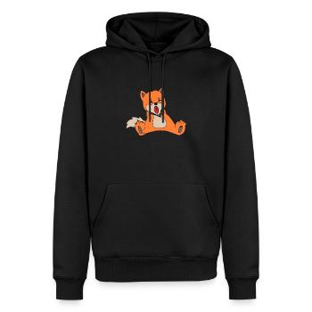 Shiba - Männer Premium Bio Hoodie - Schwarz - Vorne - Nico (187cm)