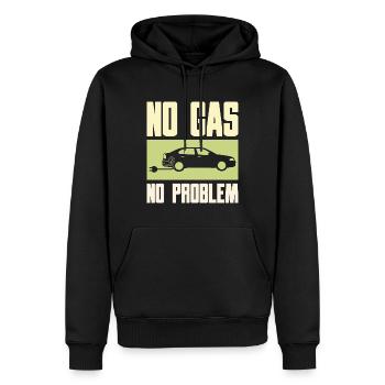 No Gas No Problem - Electric Car Owner - Men’s Premium Organic Hoodie - black - Front - Nico (187cm)