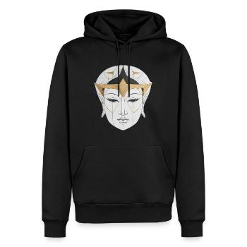 Asiatique - Sweat à capuche Premium bio Homme - noir - Devant - Nico (187cm)