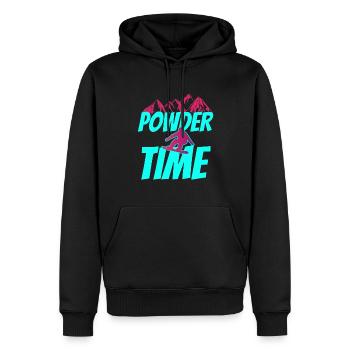 powder time Snowboarding - Men’s Premium Organic Hoodie - black - Front - Nico (187cm)