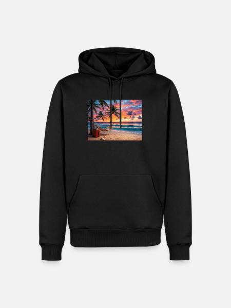 Sunset - Men’s Premium Organic Hoodie - black
