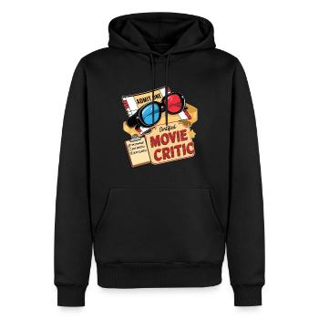 Un design amusant pour les critiques de cinéma autoproclamés - Sweat à capuche Premium bio Homme - noir - Devant - Nico (187cm)