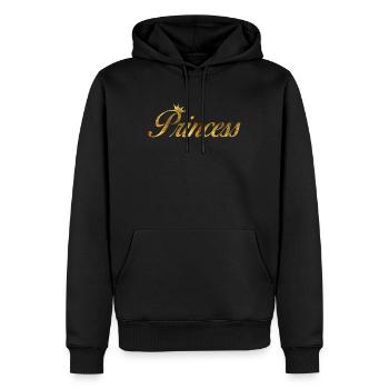 Princesse - Sweat à capuche Premium bio Homme - noir - Devant - Nico (187cm)