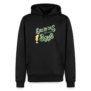Bombe de vitamines - Sweat à capuche Premium bio Homme - noir - Devant - Nico (187cm)