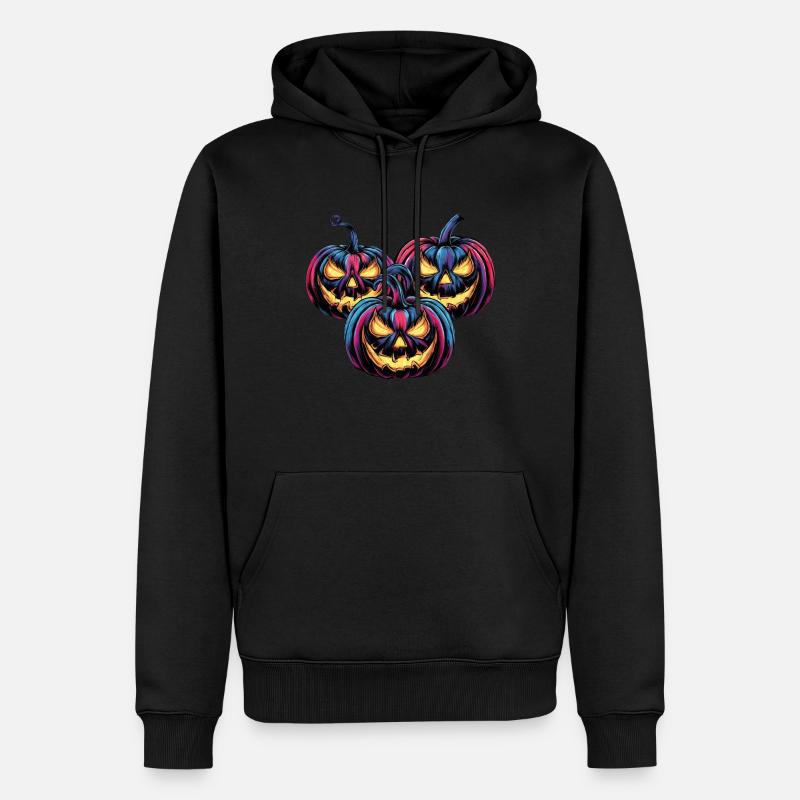 Citrouille - Halloween Design - Sweat à capuche Premium bio Homme - noir