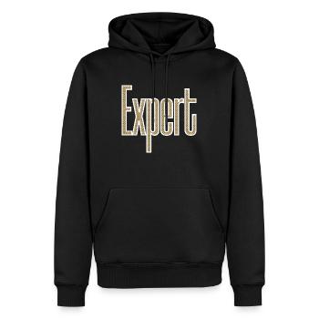 Experte 1 - Männer Premium Bio Hoodie - Schwarz - Vorne - Nico (187cm)