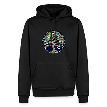 Tree of Life ,Tree of Life,Graffiti,Flowers - Men’s Premium Organic Hoodie - black - Front - Nico (187cm)