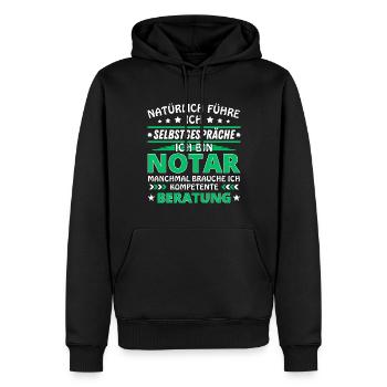 I Talk to Yourself - Notary Edition - Men’s Premium Organic Hoodie - black - Front - Nico (187cm)