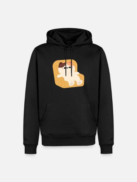 Tired Tortie Cat - Men’s Premium Organic Hoodie - black