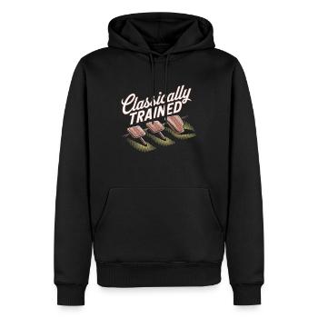 Humorvolles Retro-Auto-Design - Männer Premium Bio Hoodie - Schwarz - Vorne - Nico (187cm)
