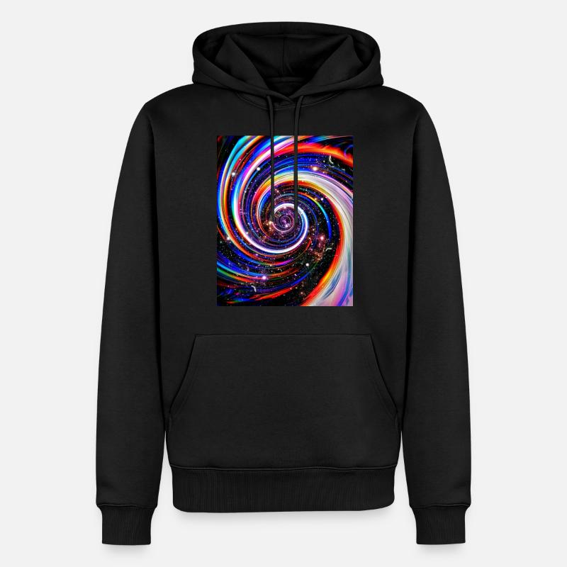 Zeitreise - Männer Premium Bio Hoodie - Schwarz