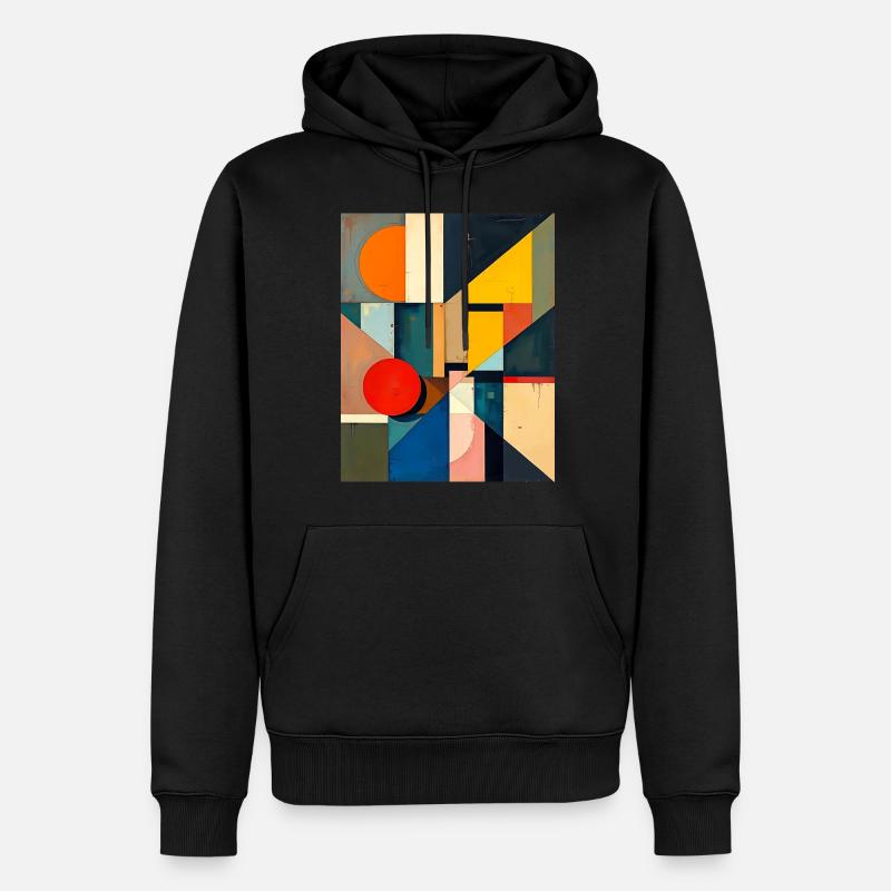 Kubismus - Männer Premium Bio Hoodie - Schwarz