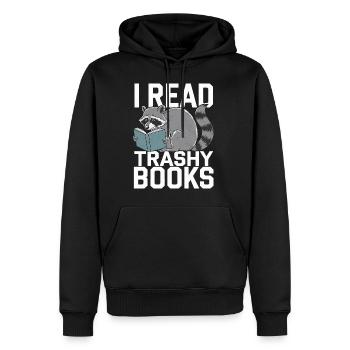 I Read Trashy Books 10 - Männer Premium Bio Hoodie - Schwarz - Vorne - Nico (187cm)