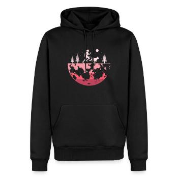 Canicross Runner Dog Sports Canicross Run - Men’s Premium Organic Hoodie - black - Front - Nico (187cm)